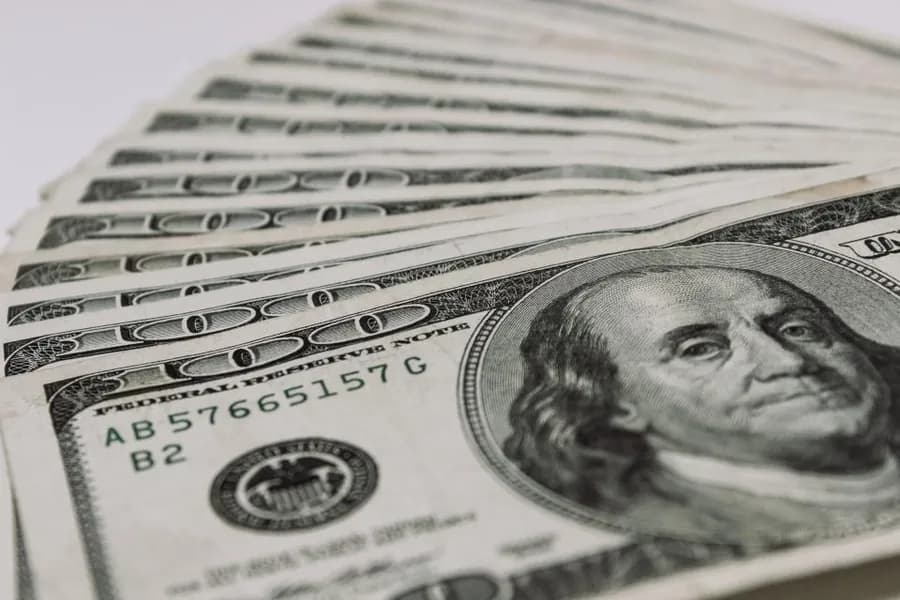 A close-up of a banknote